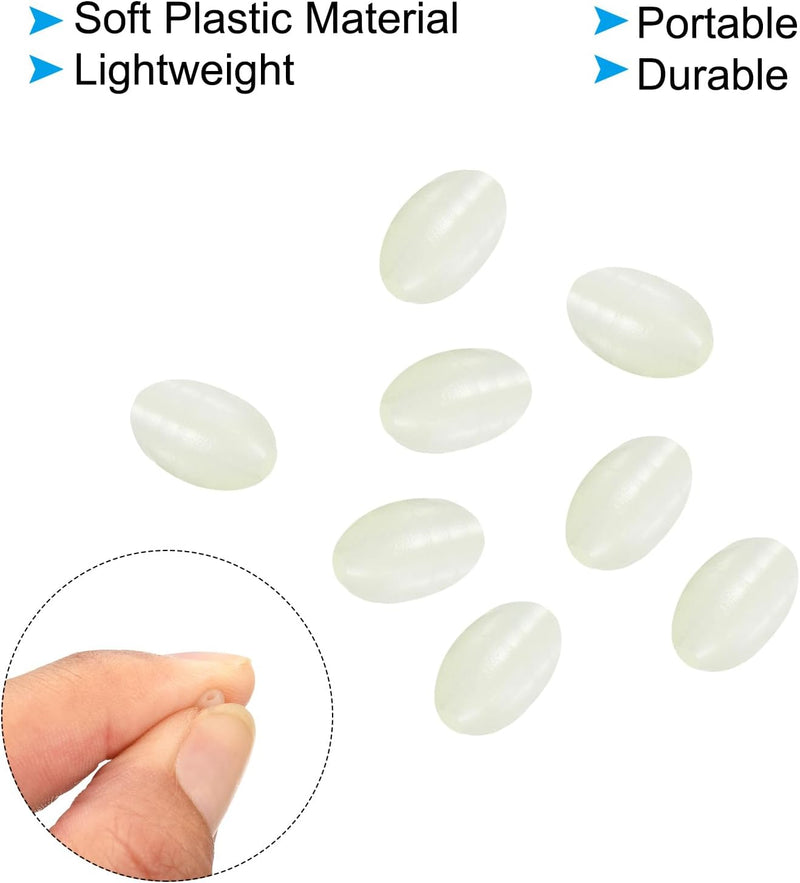 Laad afbeelding in Galerijviewer, Lichtgevende viskralen 100 stuks 8 x 6 mm met opbergdoos – glow beads – visaccessoires
