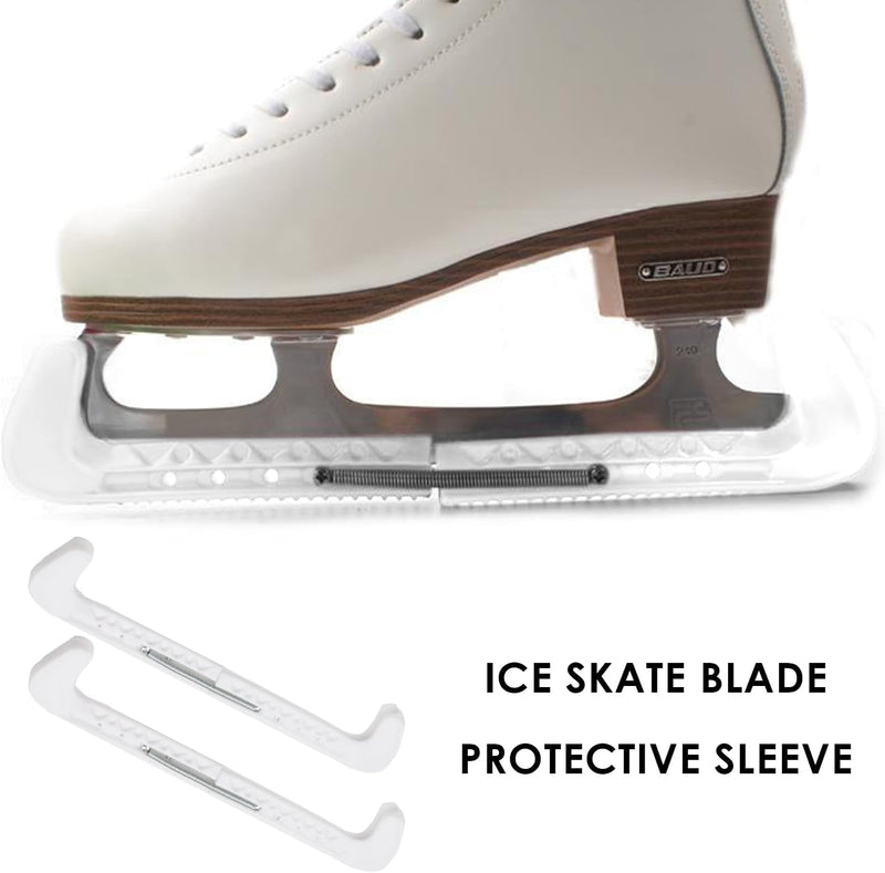 Load image into Gallery viewer, Verstelbare schaatsbeschermers wit 30 cm – 1 paar
