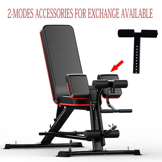 Utility Weight Bench with Leg Extension - Multi-Position Adjustable Bench for Strength Training, Dumbbell Exercise and Ab Workouts