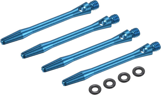 Dartschachten 4 stuks 45 mm van aluminium geel met 2BA schroefdraad – dart shafts – dart accessoires