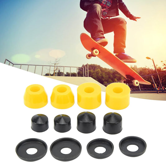 Skateboard bushings 90A 12-delige vervangingsset – PU stuurrubbers – longboard skateboard accessoires