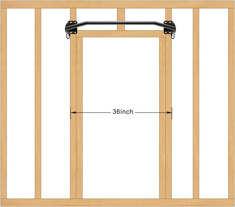 Load image into Gallery viewer, Heavy-duty optrekstang voor wand en balk tot 227 kg met accessoireringen – pull-up bar – krachttraining
