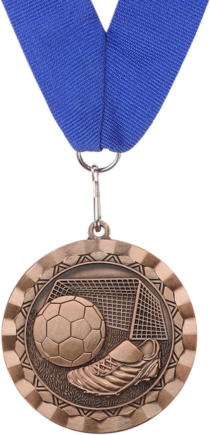 Chargez l'image dans la visionneuse de la galerie, Voetbal medaille met neklint van zinklegering – sportmedaille – prijs en trofee
