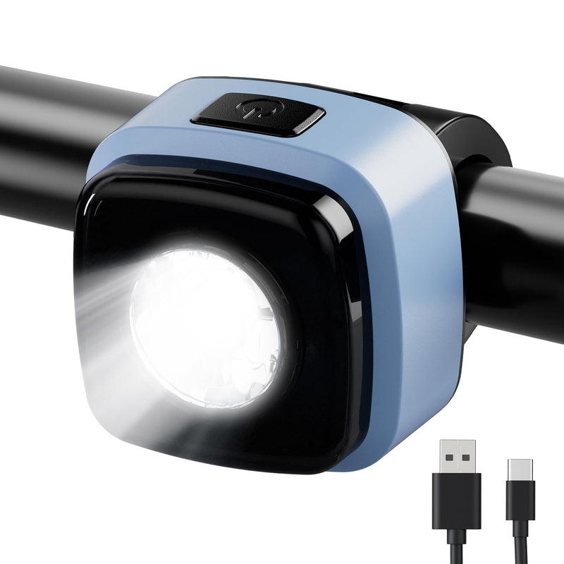 Load image into Gallery viewer, Oplaadbaar fietsvoorlicht USB-C IPX5 waterbestendig met 3 lichtstanden – fietslamp – fietsverlichting
