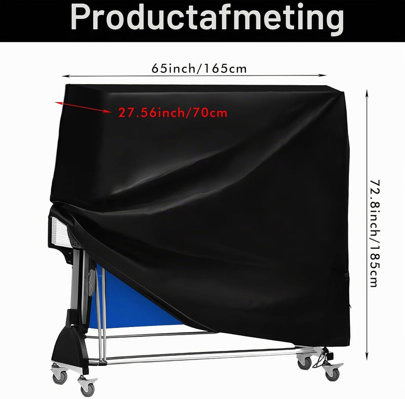Załaduj obraz w przeglądarce galerii, Wodoodporny pokrowiec na stół do ping-ponga 185 x 70 x 165 cm z tkaniny Oxford 210D z ochroną UV – ochrona stołu do ping-ponga – pokrowiec na stół do ping-ponga
