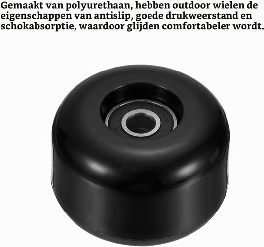 Skateboard wielen 54 mm met ABEC-9 lagers (4 stuks) - Soft wheels 85A voor straat & cruiser - Skateboard wielen vervanging