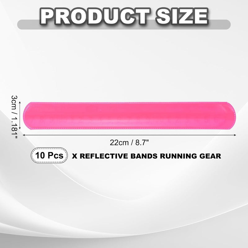 Chargez l'image dans la visionneuse de la galerie, Reflecterende klikarmbanden 10 stuks 22 x 3 cm roze – veiligheidsbanden – hardloop fiets accessoires
