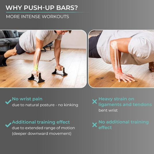 Push-up bars met houten handgrepen en antislip stalen frame – opdruksteunen – calisthenics