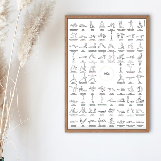 FIT BALANCED Yoga poster A2, met 76 yoga-oefeningen, asana's