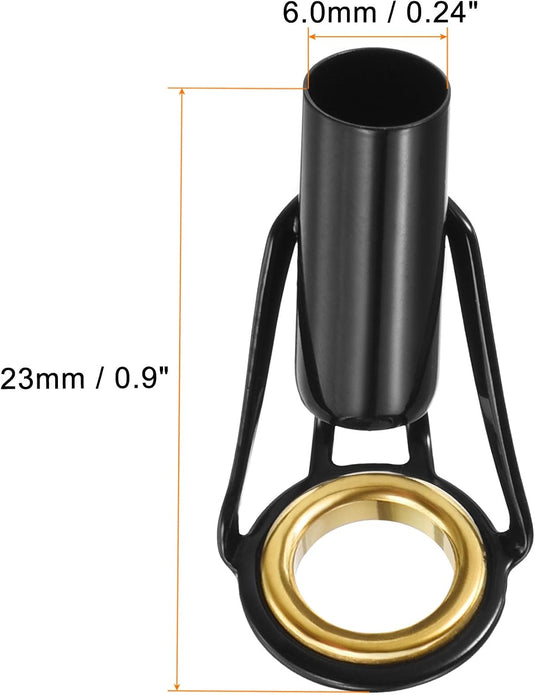 Hengel topogen 3 stuks 1 mm van roestvrij staal zwart-goud – hengeltop reparatieset – visaccessoires