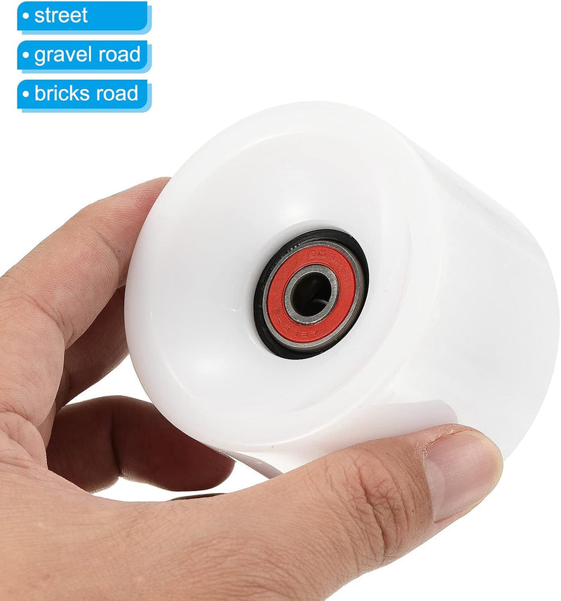 Laad afbeelding in Galerijviewer, Longboard wielen 70 x 51 mm 78A met ABEC-9 lagers 4 stuks blauw – cruiser skateboard wielen
