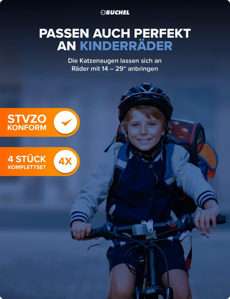 Load image into Gallery viewer, Spaakreflectoren fiets 4 stuks met 360° reflectie – fietsreflectoren – kattenogen
