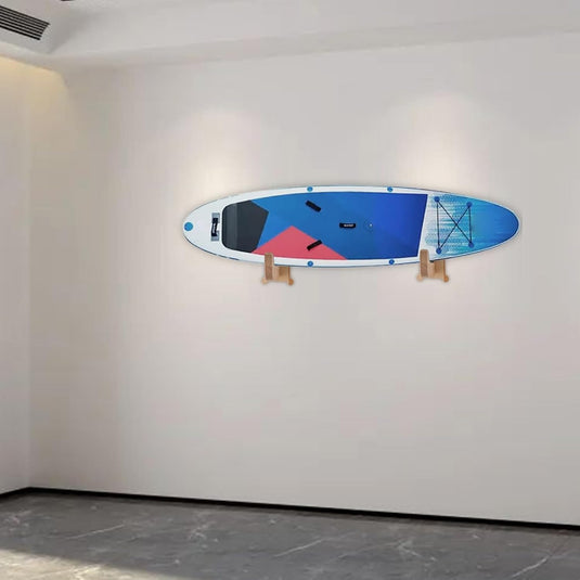 Surfboard wandhouder van beukenhout met 17,8 cm steunarmen – verticale boardhouder – surf accessoires