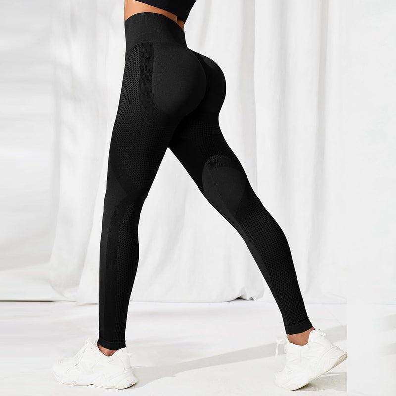 Load image into Gallery viewer, Dames sportshort met hoge taille naadloos en aansluitend – fitness short – yoga broek
