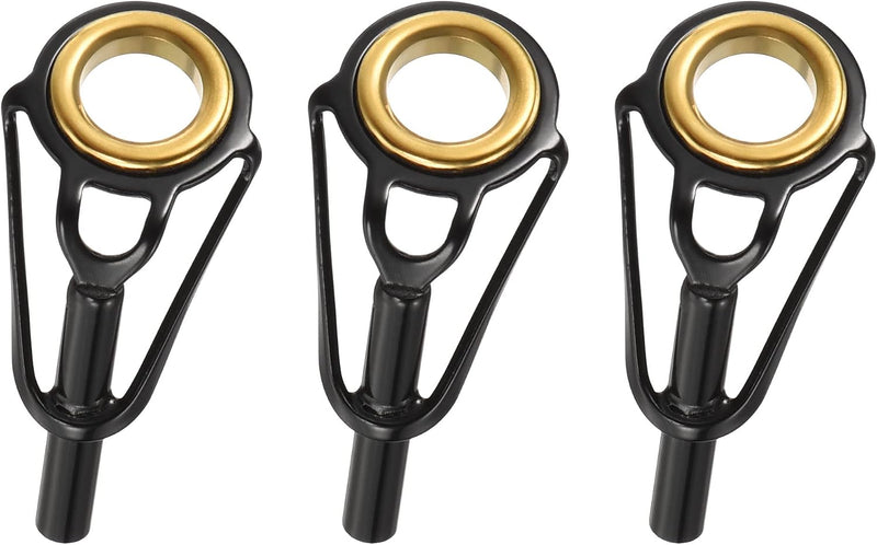 Laad afbeelding in Galerijviewer, Hengel topogen 3 stuks 1 mm van roestvrij staal zwart-goud – hengeltop reparatieset – visaccessoires
