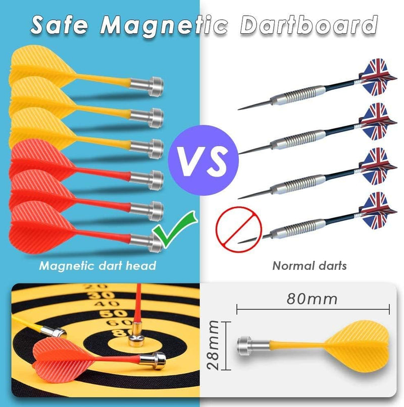 Load image into Gallery viewer, Magnetisch dartbord Ø 38 cm – veilig voor kinderen en volwassenen, dartspel (met 12 darts)

