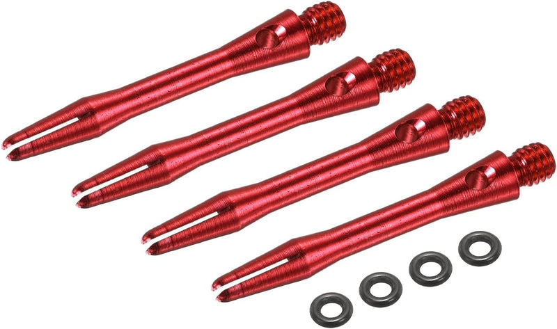 Laad afbeelding in Galerijviewer, Dartschachten 4 stuks 45 mm van aluminium geel met 2BA schroefdraad – dart shafts – dart accessoires
