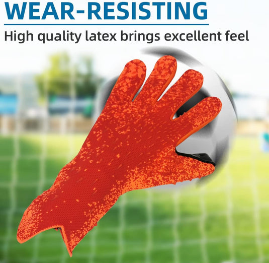 Voetbal Goalkeeper Handschoenen voor jongens, kinderen, volwassenen, voetbalkeeperset, premium keepershandschoenen, super grip en bescherming, maat 6/7/8/9/10