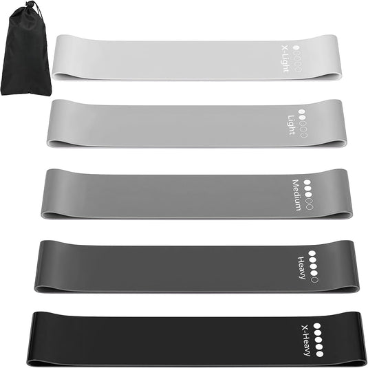 Resistance Band Set Van 5, Hoogwaardige Weerstandsbanden, Resistance Band Set Met Oefeninstructies En Draagtas, Gymnastiekband Voor Yoga, Pilates, Fitness, thuis trainen, stretchen