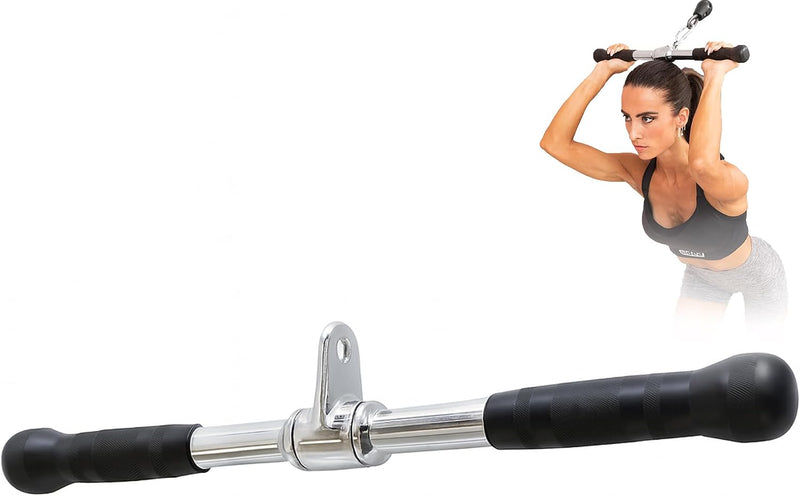 Laad afbeelding in Galerijviewer, Lat pulldown stang 72 cm met meerdere rubberen handgrepen – kabelstang – roeigreep
