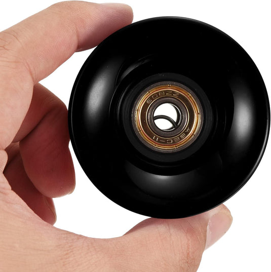 Longboard wielen 60 mm 80A met ABEC-11 lagers 4 stuks zwart-goud – cruiser skateboard wielen