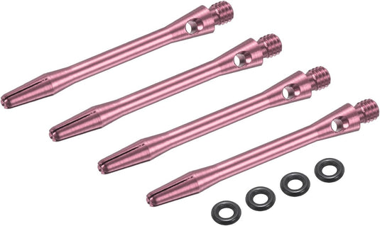 Dartschachten 4 stuks 45 mm van aluminium geel met 2BA schroefdraad – dart shafts – dart accessoires