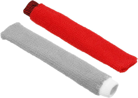 Badminton handdoek grips 2 stuks antislip en zweetabsorberend grijs-rood – racket overgrips – badminton accessoires