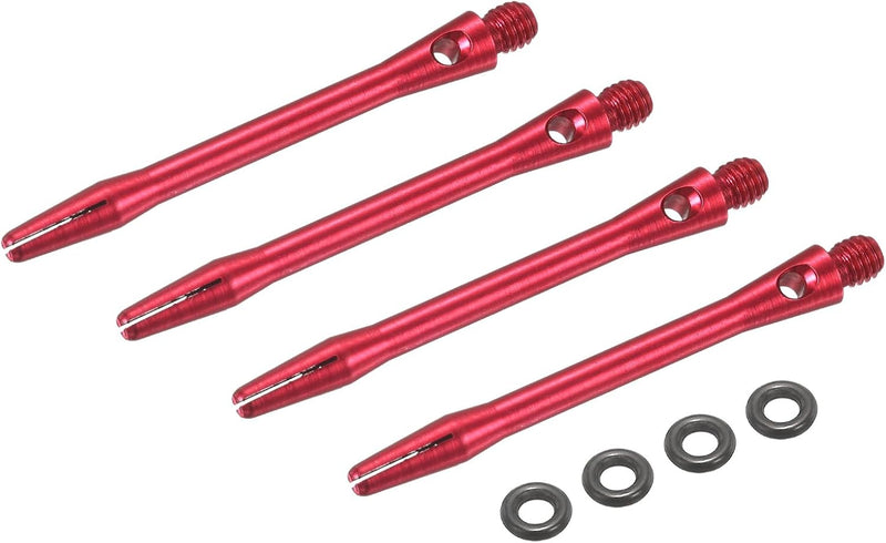 Laad afbeelding in Galerijviewer, Dartschachten 4 stuks 45 mm van aluminium geel met 2BA schroefdraad – dart shafts – dart accessoires
