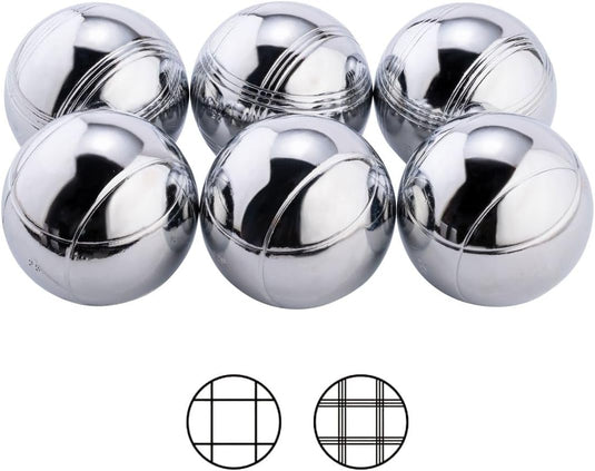 Jeu de boules 6 metalen ballen in zakje