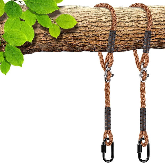 Boomschommel ophangtouw 101,6 cm – verstelbaar met rvs gesp – voor schommel, hangmat en hangstoel – beige