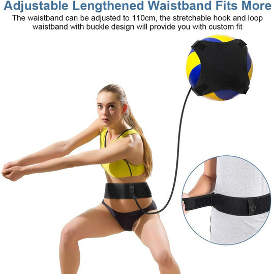 Volleybal Trainingsapparatuur, Volleybal Serve-kit Volleybaltrainingshulp met Taille Riem voor Solo Oefeningen van Arm-rotaties, Serveren, Smashen en Slaan