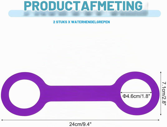 Siliconen waterfles draaggreep (2 stuks) - Antislip fleshouder riem - Fles draagriem 500-1000 ml