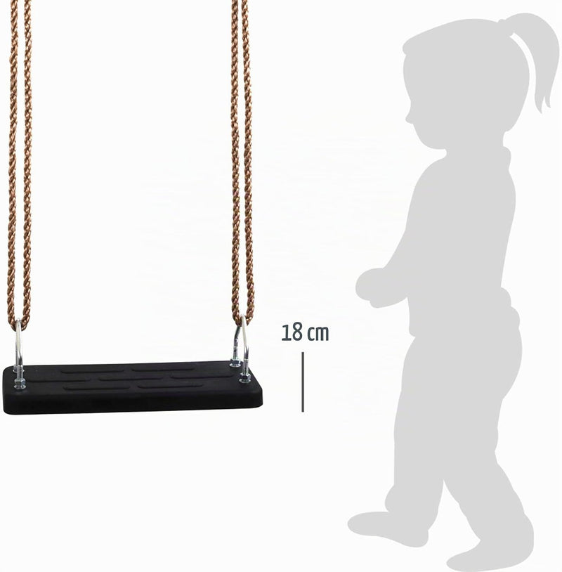Laad afbeelding in Galerijviewer, Trapezeschommel 2-in-1 met gymnastiekringen en verstelbare touwen tot 100 kg – houten schommel
