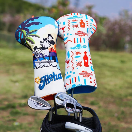 Golfclub-Schutzhülle aus Leder mit mexikanischer Tequila-Stickerei für Driver und Fairwayhölzer – Driver-Cover – Golfgeschenk