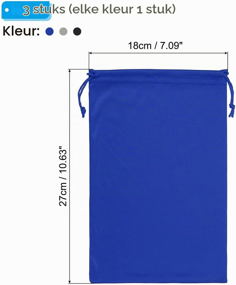 Load image into Gallery viewer, Skibril opbergtassen 3 stuks 27 x 18 cm van microvezel – brillenzakjes – ski snowboard accessoires
