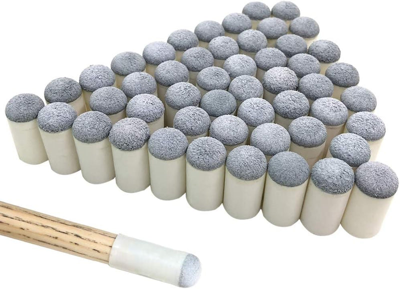 Laad afbeelding in Galerijviewer, YuCool Slip On Pool Cue Tips, 50 Pieces 13 mm Billiard Pool Cue Tips Slip-on Cue Tips Replacements,Cue Tips for Pool Stick
