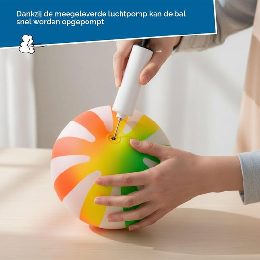 Nadmuchiwana piłka do nurkowania 20 cm, napełniana wodą i powietrzem, z pompką – zabawa pod wodą – zabawka do basenu