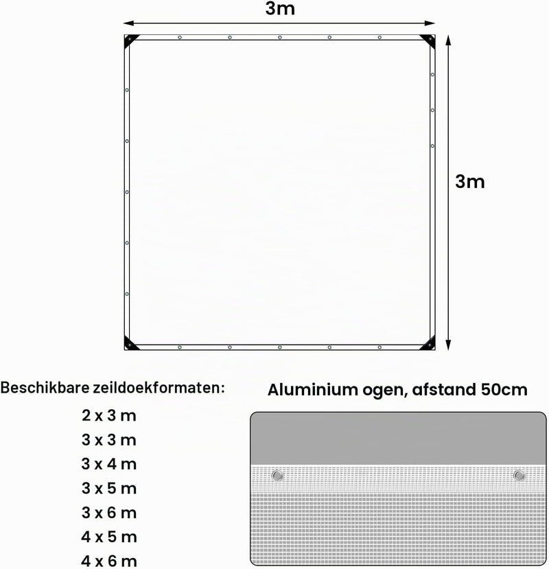 Load image into Gallery viewer, Waterdicht afdekzeil 4 x 6 meter 140 g/m² transparant met ogen – PE dekzeil – beschermzeil
