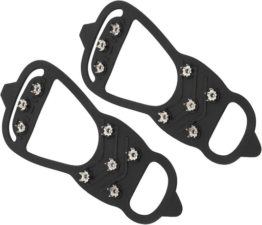 Antislip schoenspikes met 8 tanden zwart