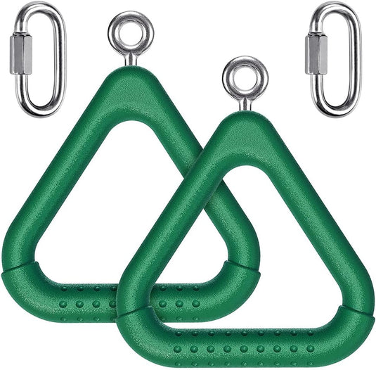 Trapeze ringen 2 stuks met karabijnhaken voor klimrek en schommel – monkey bars – speeltoestel accessoires