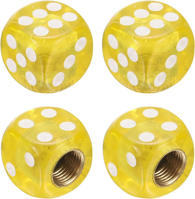 Load image into Gallery viewer, Ventieldoppen 4 stuks dobbelsteen design 14 x 14 mm blauw – kunststof bandendoppen – fiets auto accessoires
