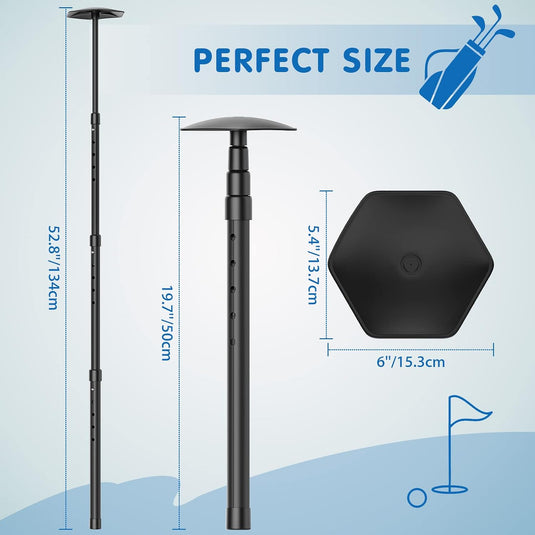 Telescopische golftassteun 50-134 cm met opbergtas