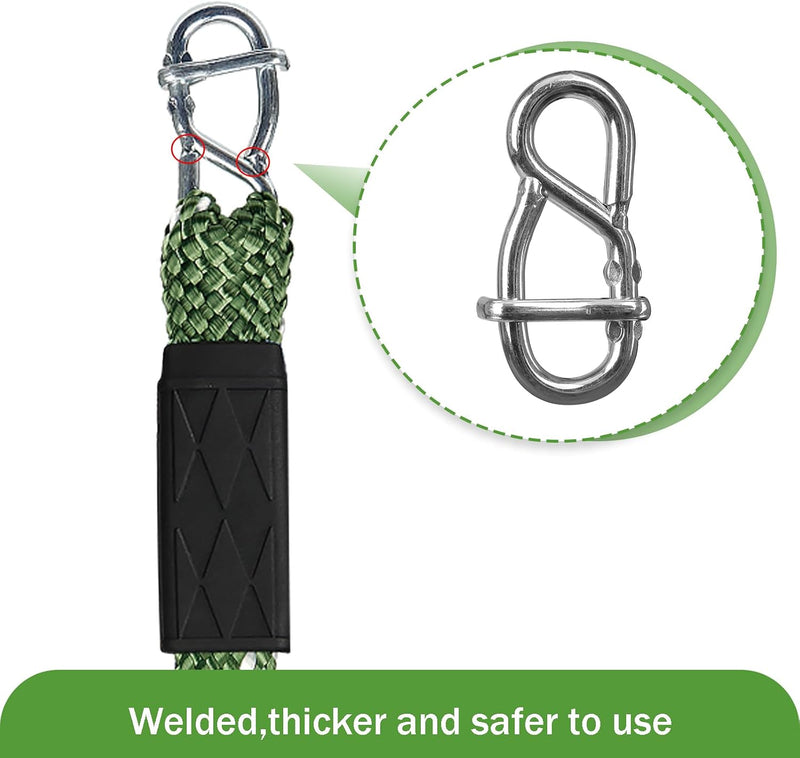 Laden Sie das Bild in Galerie -Viewer, Schommelbevestiging Set 2 Stuks – Verstelbaar Nylon Schommeltouw 101 cm met Karabijnhaken – Tot 363 kg – Binnen &amp; Buiten
