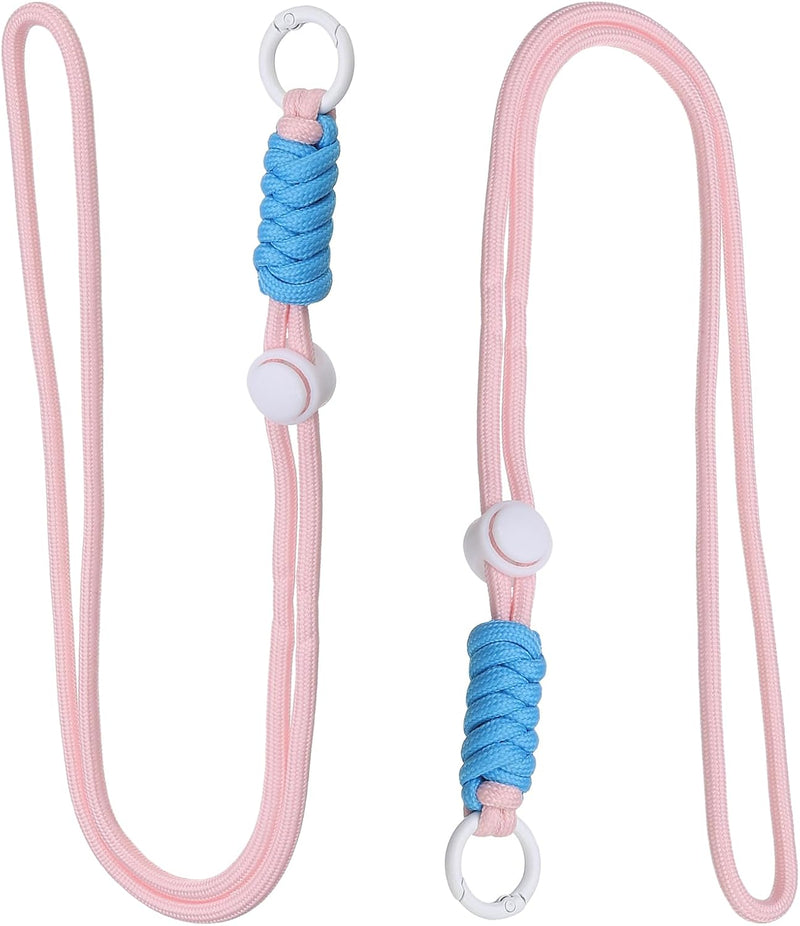 Laad afbeelding in Galerijviewer, Paracord lanyards 2 stuks met sleutelring en clip – gevlochten sleutelkoord – outdoor accessoires
