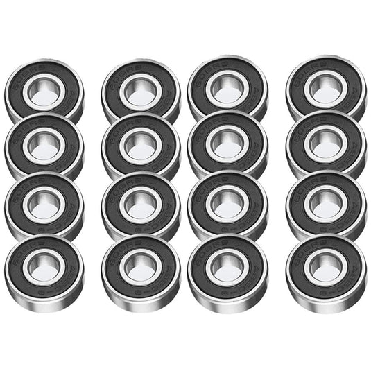 Skate lagers 608RS ABEC-9 set van 16 zwart