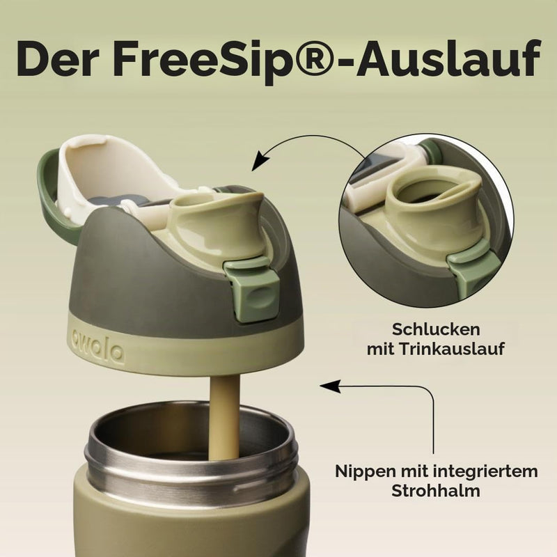 Load image into Gallery viewer, Owala FreeSip Isolierte Edelstahl-Trinkflasche, 710ml, Iced Breeze

