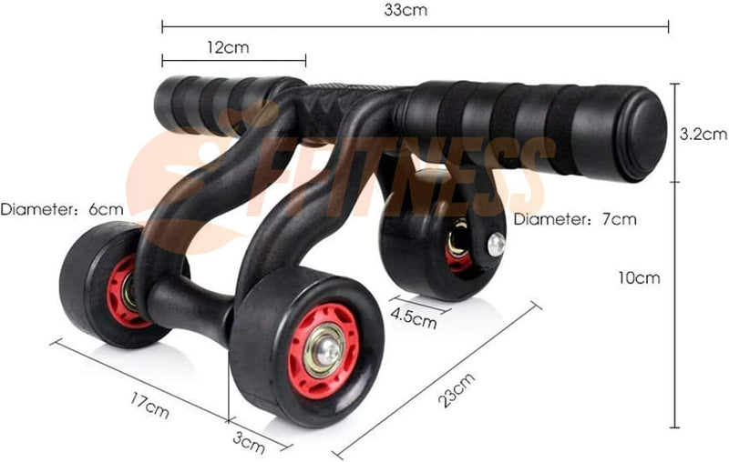 Laad afbeelding in Galerijviewer, Ab roller met 3 wielen en kniemat tot 100 kg – buikspiertrainer – ab wheel

