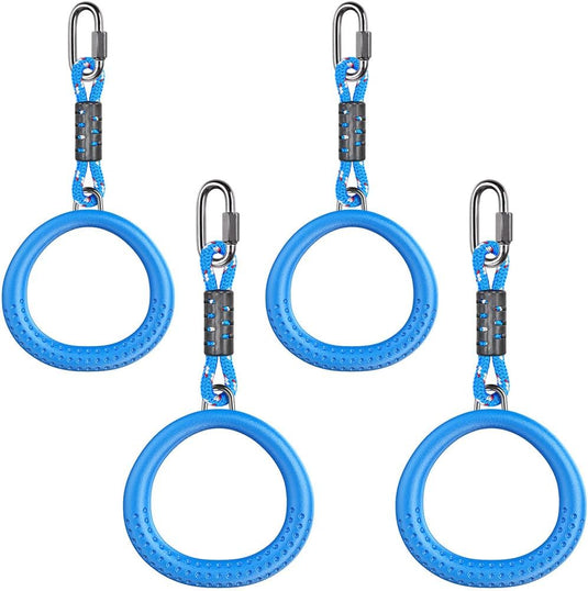 Trapeze ringen 2 stuks met karabijnhaken voor klimrek en schommel – monkey bars – speeltoestel accessoires