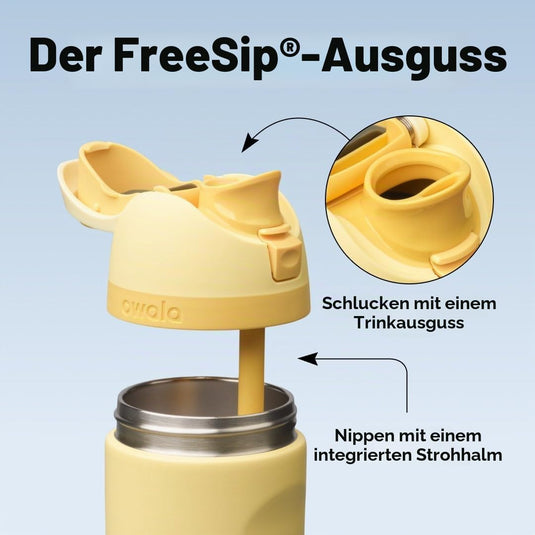 Owala FreeSip Isolierte Edelstahl-Trinkflasche, 710ml, Iced Breeze