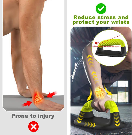Push-up bars met ergonomische zachte handgrepen en antislip basis – opdruksteunen – krachttraining